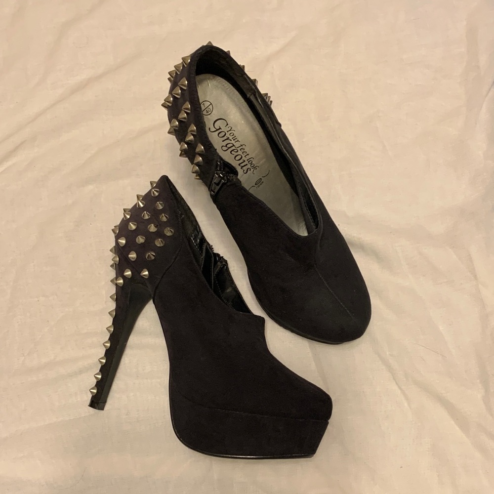 Black Studded Heels